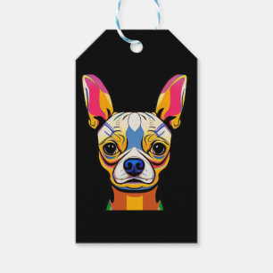 Étiquettes-cadeau Funny Chihuahua Chien Cubism Style Art