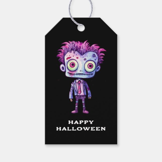Étiquettes-cadeau Funny Frankenstein Monster Halloween Fun (Devant)