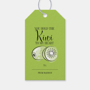 Étiquettes-cadeau Funny Fruit Pun Kiwi Heart Valentine Tags cadeaux