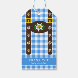Étiquettes-cadeau Funny Octoberfest Lederhosen Suspendants