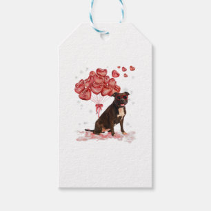 Étiquettes-cadeau Funny Pitbull Coeur Valentines Jour Chien Papa Mam