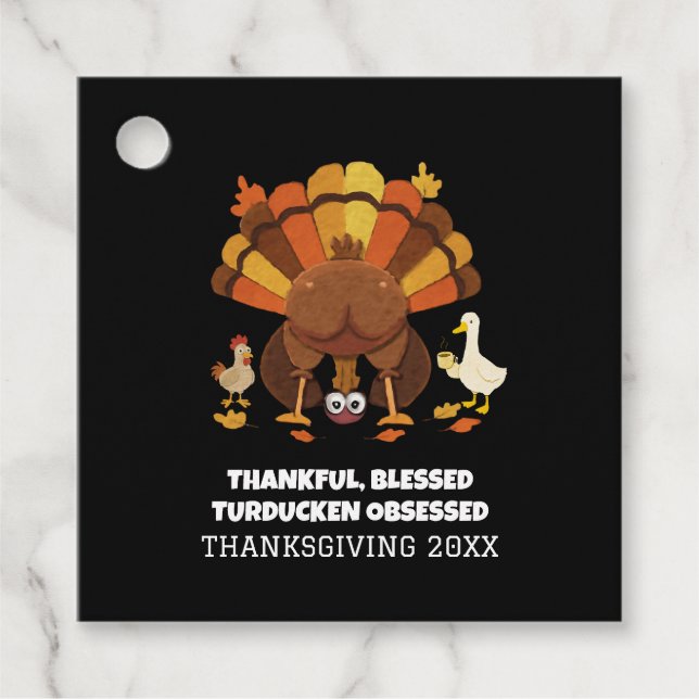 Étiquettes Cadeau Funny Turducken Thanksgiving (Devant)