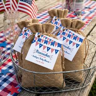 Étiquettes Cadeau Fusée sur le chemin ! 4 juillet Baby Shower