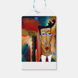 Étiquettes-cadeau fusion-art abstrait