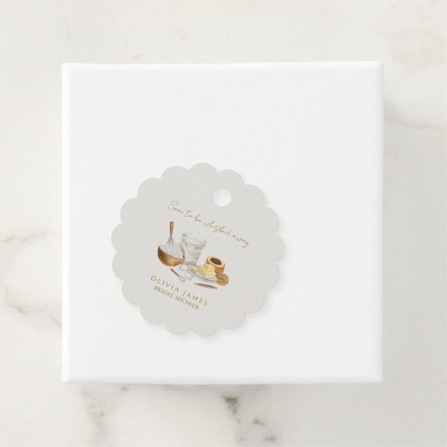 Étiquettes Cadeau Futur mariage en vue shower de mariage (En situation)