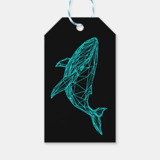 Étiquettes-cadeau Futuristic Geometric Whale Gift Tags