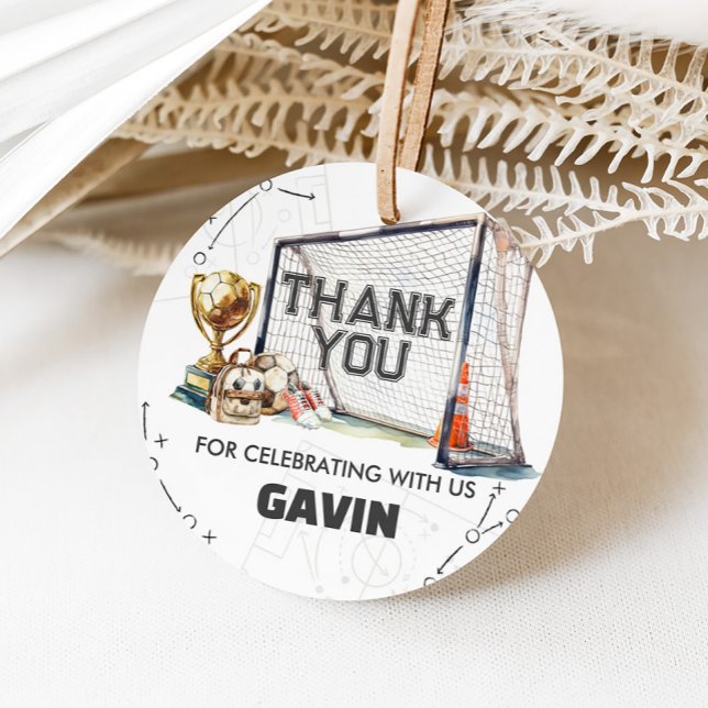 Étiquettes Cadeau Game On Soccer Boy Birthday (Soccer Birthday Party Favor Tags)