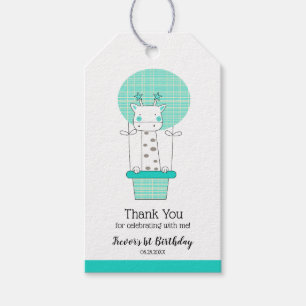 Étiquettes-cadeau Garçon premier anniversaire Giraffe Faveur
