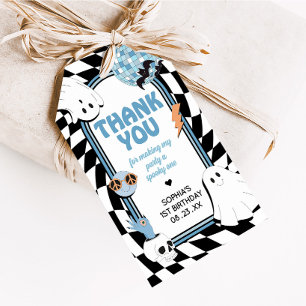 Étiquettes-cadeau Garçon Retro Ghost Halloween Anniversaire Favorise