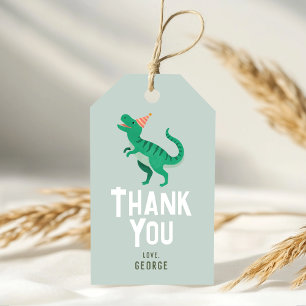 Étiquettes-cadeau Garçons Cute T-Rex Jungle Dinosaur Anniversaire Fa