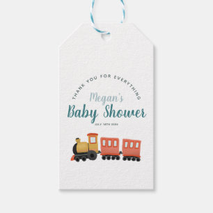 Étiquettes-cadeau Garçons Train Merci Baby shower mignon Favte