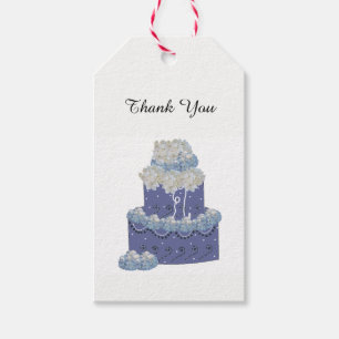 Étiquettes-cadeau Gâteau de designer avec étiquettes-cadeaux hydrang