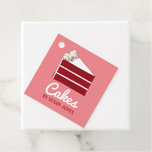 Étiquettes Cadeau Gâteau de Velours Rouge fait maison cuits à la cui
