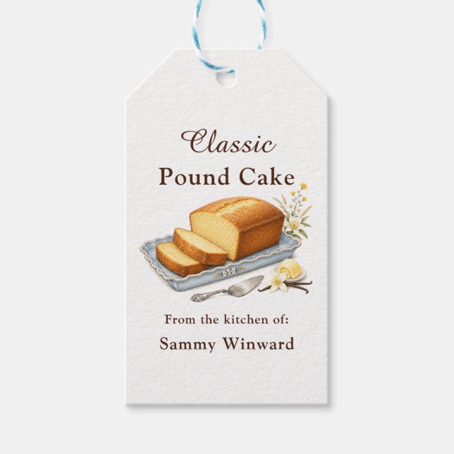 Étiquettes-cadeau Gâteau pound classique (Devant)