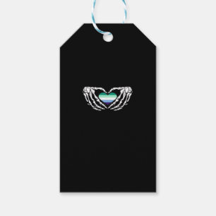 Étiquettes-cadeau Gay Male Pride Squelette Halloween Mlm Goth Heart 