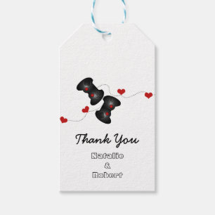 Étiquettes-cadeau Geeky Gamers Mariage Tags cadeaux Dark