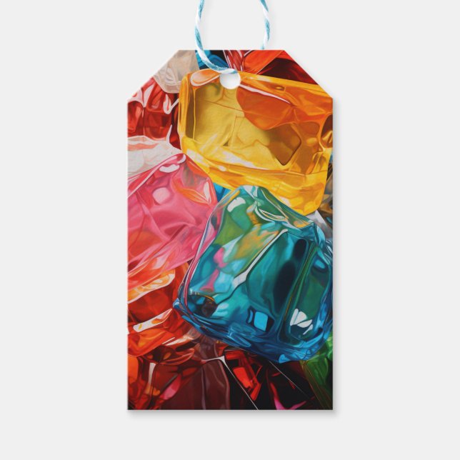 Étiquettes-cadeau Gemmes de cellulophane (Devant)