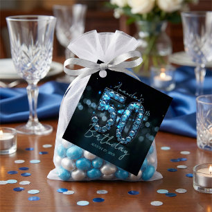 Étiquettes Cadeau Gems de Saphir Luxueux 50e Anniversaire