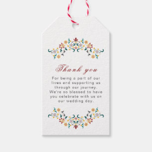 Étiquettes-cadeau Géométrie Vintage Motif Classique Intriqué Mariage