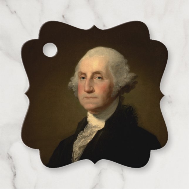 Étiquettes Cadeau George Washington 1er président américain par Stua (Devant)