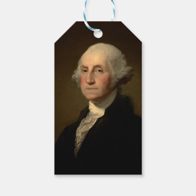 Étiquettes-cadeau George Washington 1er président américain par Stua (Devant)