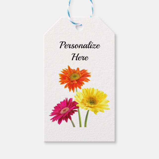 Étiquettes-cadeau Gerbera Daisies (Devant)