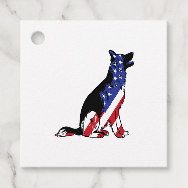 Étiquettes Cadeau German Shepherd (Devant)