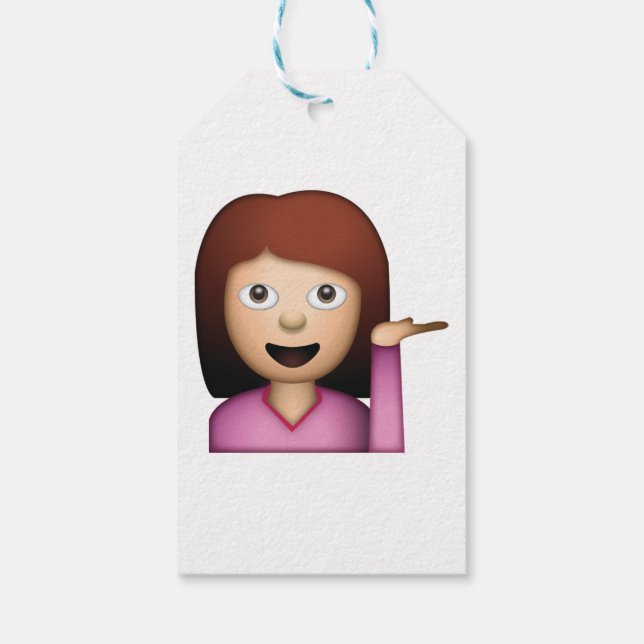 Étiquettes-cadeau Gesture main femme - Emoji (Dos)