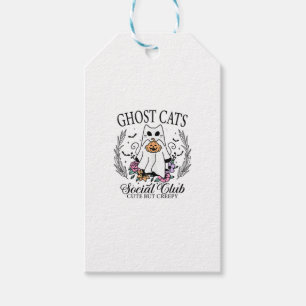 Étiquettes-cadeau Ghost Cats Social Club Fundy Automne Automne Chat 