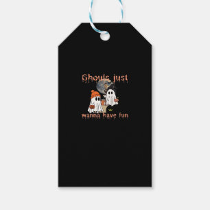 Étiquettes-cadeau Ghouls veut juste s'amuser Halloween Drôle Slogan