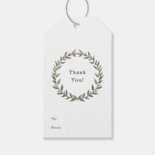 Étiquettes-cadeau Gift Tag (jeu vidéo) - Thank You Wreath