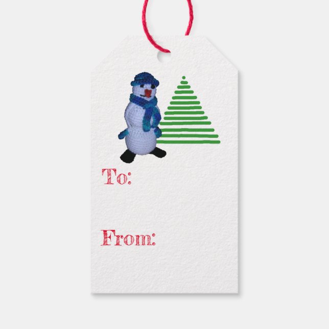 Étiquettes-cadeau Gift Tag - Snowman and Tree (Dos)