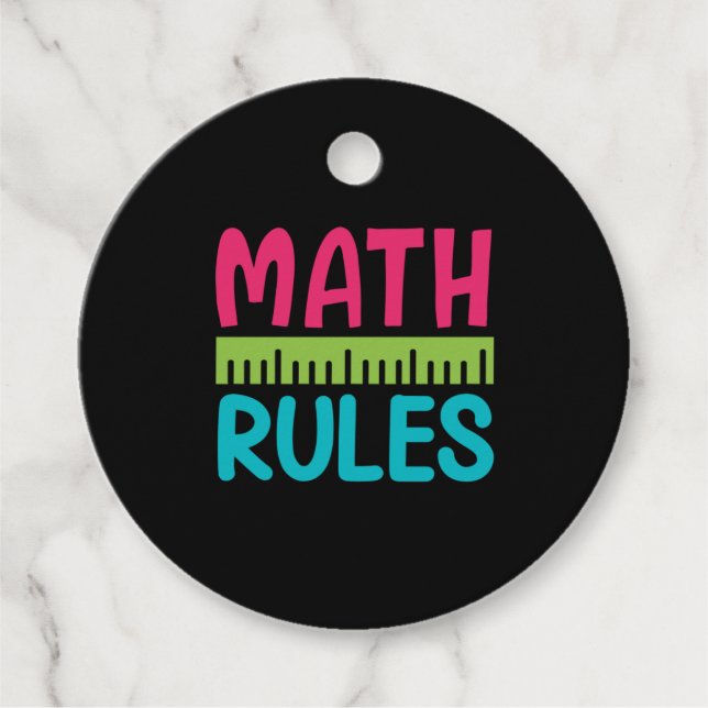 Étiquettes Cadeau Gifts Teacher | Math Rules (Devant)