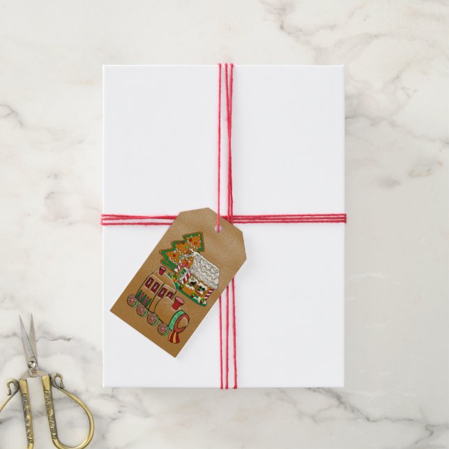 Étiquettes-cadeau Ginger Town (Avec de la ficelle)