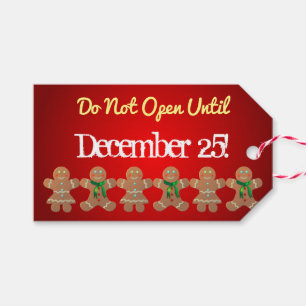 Étiquettes-cadeau Gingerbread Cookies Fête de Vacances