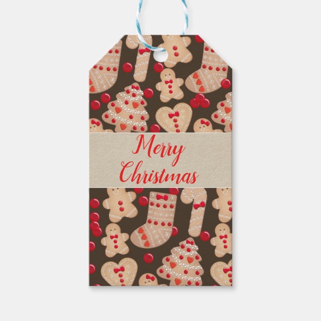 Étiquettes-cadeau Gingerbread Cookies Holiday Cookie Exchange Party (Devant)