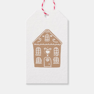Étiquettes-cadeau Gingerbread Maison Village Illustration Tags cadea