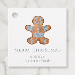 Étiquettes Cadeau Gingerbread Man Christmas Cadeaux Tags