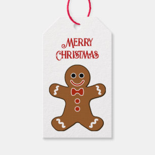 Étiquettes-cadeau Gingerbread Man Joyeux Noël Tags cadeaux