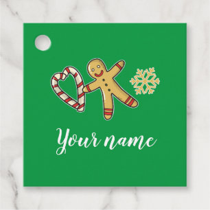Étiquettes Cadeau Gingerbreadman Love