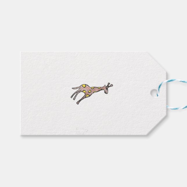 Étiquettes-cadeau Giraffe (Devant (Horizontal))