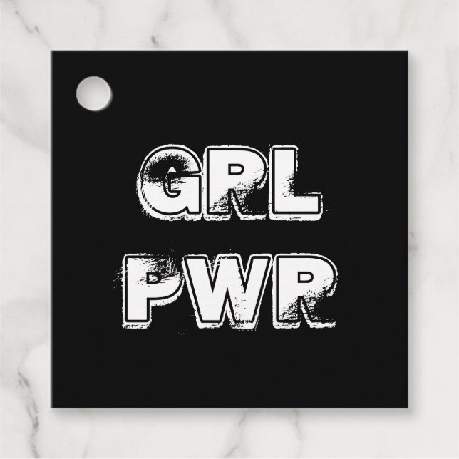 Étiquettes Cadeau Girl Power - (Devant)