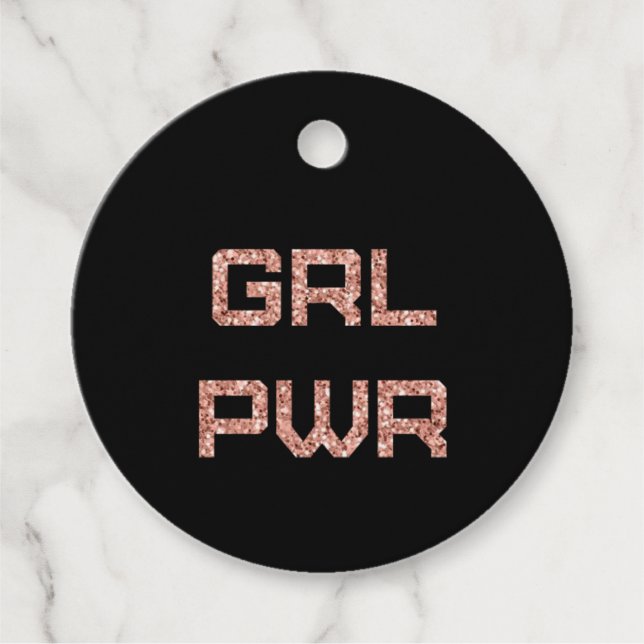 Étiquettes Cadeau Girl Power - (Devant)