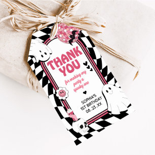 Étiquettes-cadeau Girl Retro Ghost Halloween Anniversaire Favoriser 