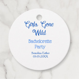 Étiquettes Cadeau girls gone wild bachelorette party blue name retro