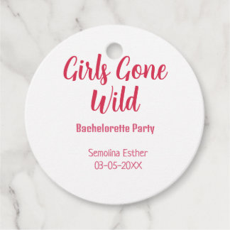 Étiquettes Cadeau girls gone wild bachelorette party red name retro