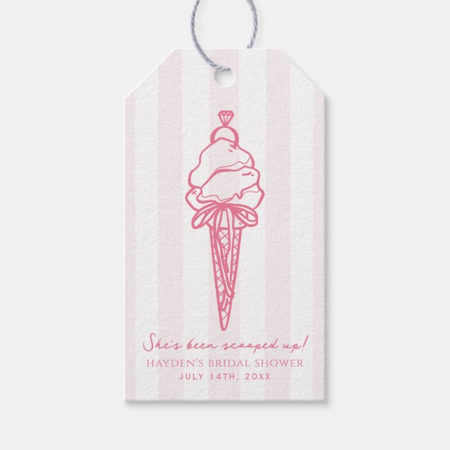 Étiquettes-cadeau Glace Mariage Fiançailles  (Devant)