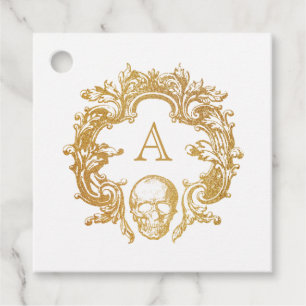 Étiquettes Cadeau Glam gothique Balises Favoriser/Cadeau Blanc