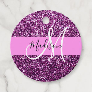 Étiquettes Cadeau Glam Pink & Purple Parties scintillant Sparkings N