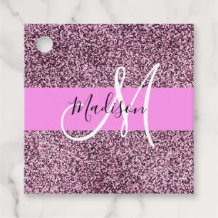Étiquettes Cadeau Glam Pink & Violet Parties scintillant étincelles